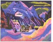 Davos in snow Ernst Ludwig Kirchner